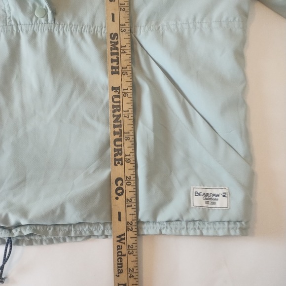 Bearpaw Outdoors Pastel Green Lightweight Hooded Half Zip Jacket Size M Sporty - Picture 5 of 8